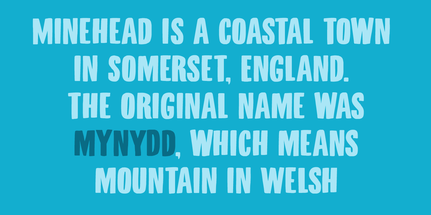 Minehead Font Poster #1