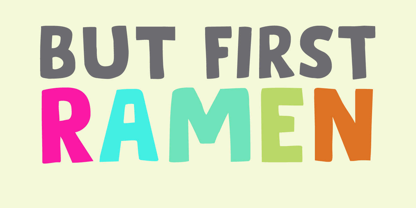 Breakfast Noodles Font Poster #5