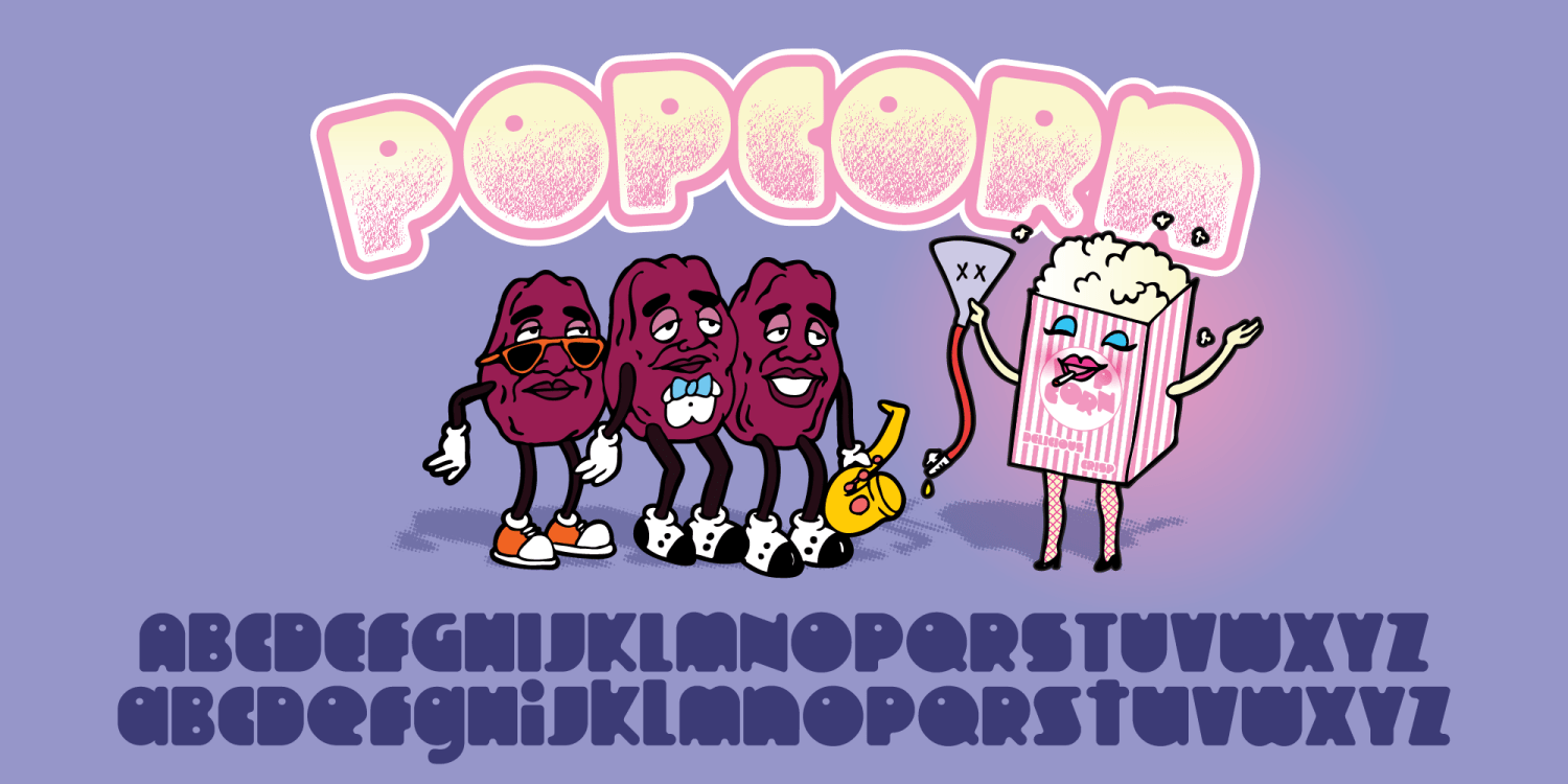 Popcorn Font Poster #1