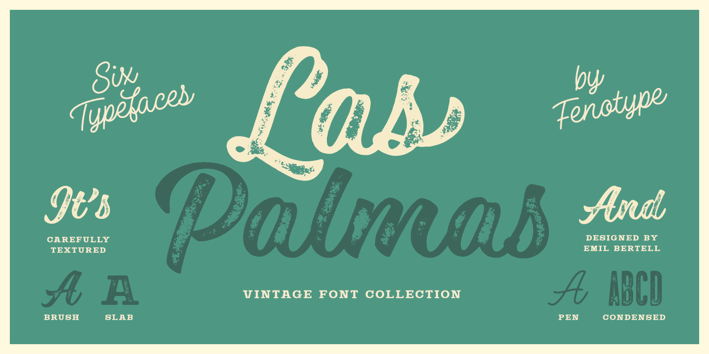 Las Palmas Font Family Poster