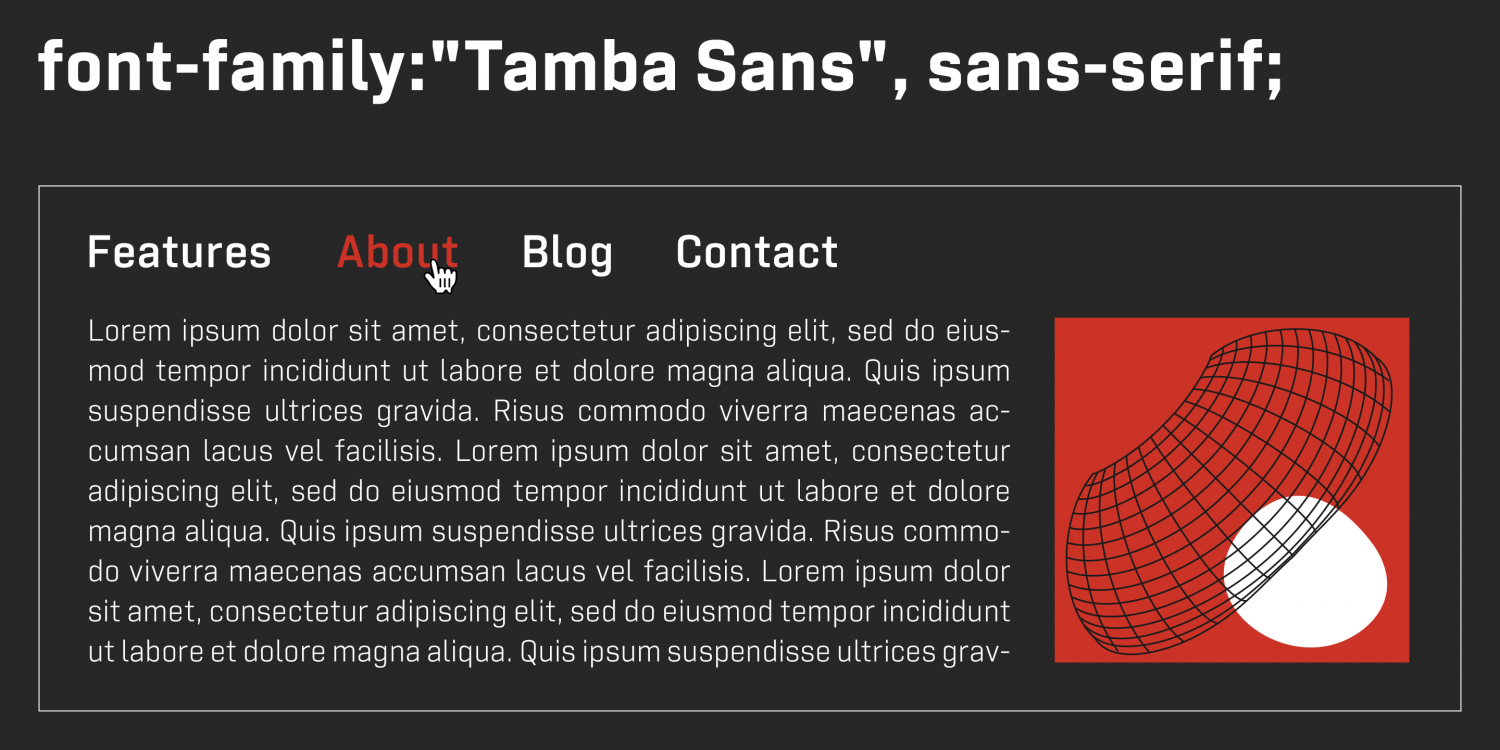 Tamba Sans Font Poster #1