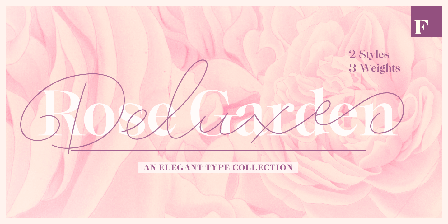 Rose Garden Deluxe Font Family Poster