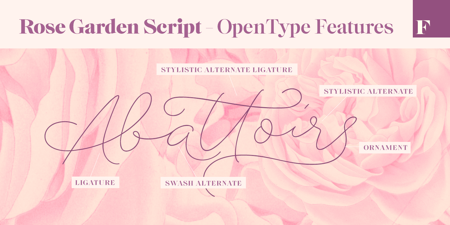 Rose Garden Deluxe Font Poster #1