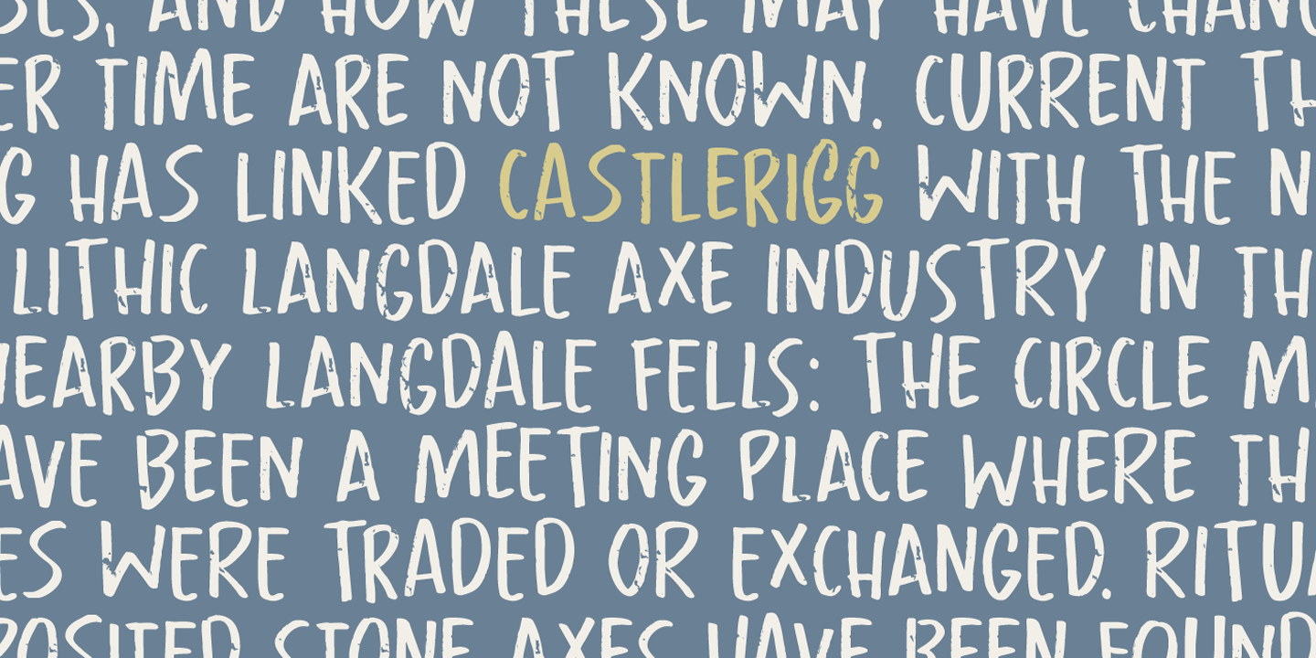 Castlerigg Font Poster #1