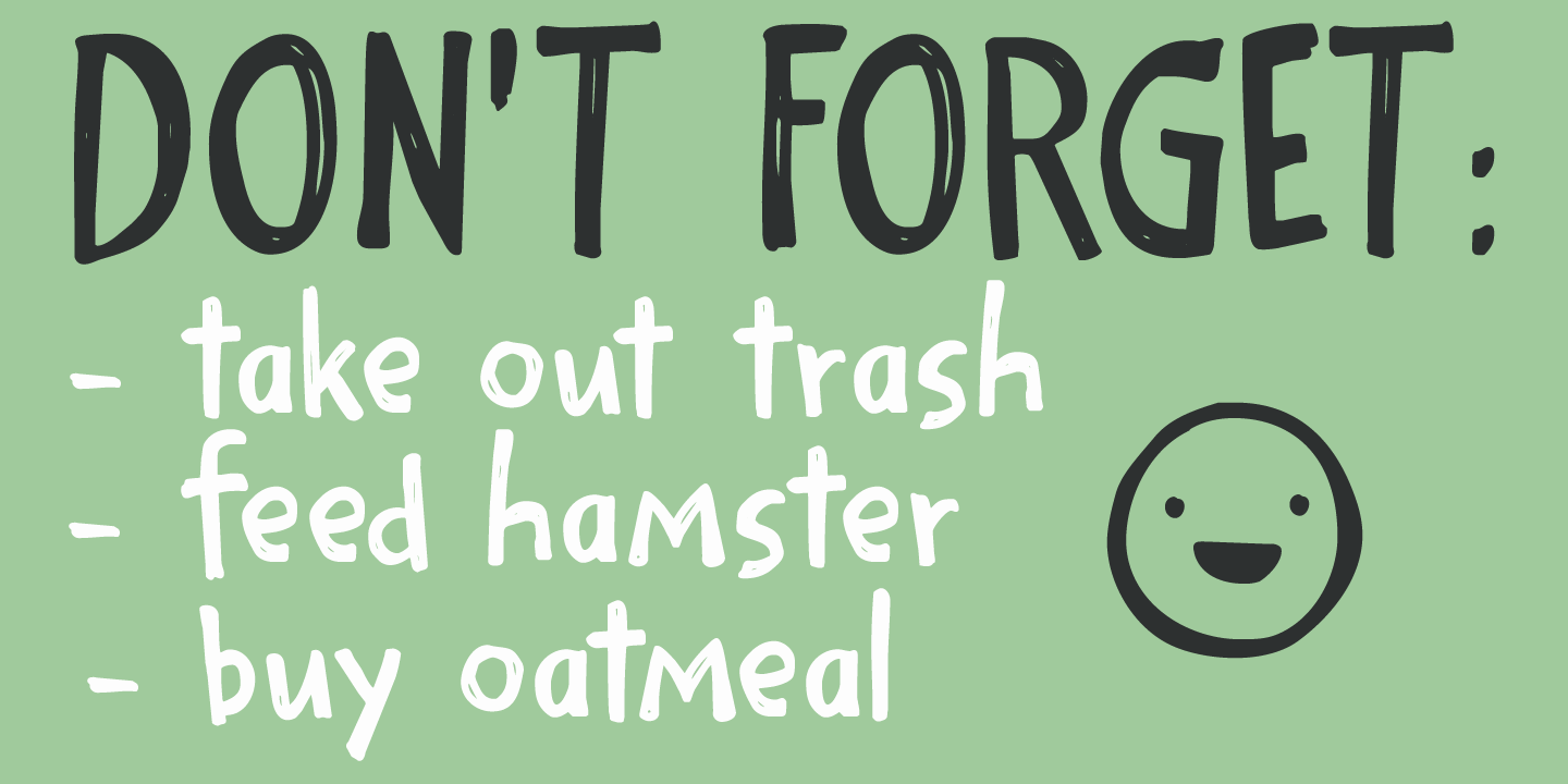 Scribble Note Font Poster #1