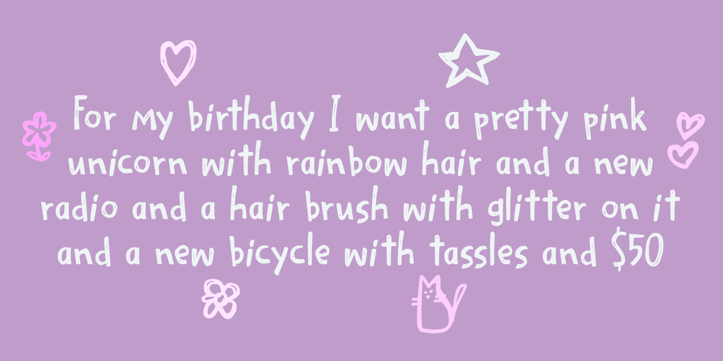 Scribble Note Font Poster #1