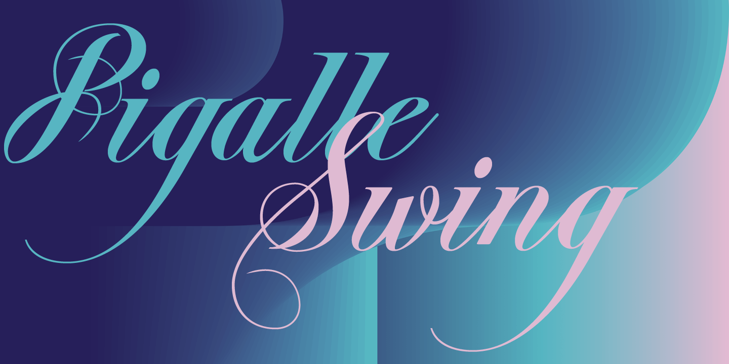 Pigalle Swing Font Poster #1