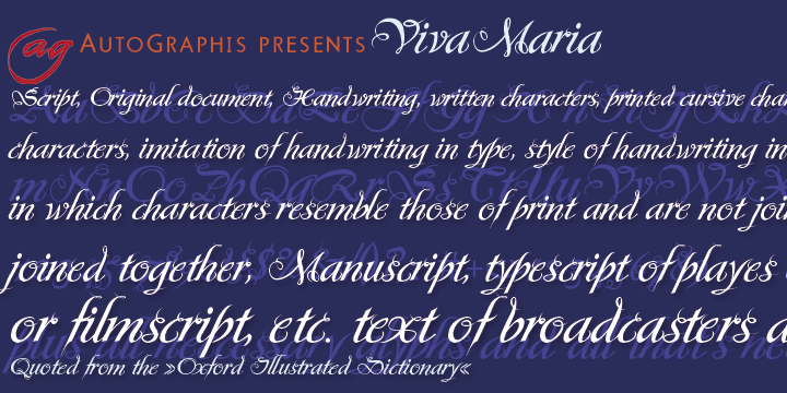 Viva Maria Font Poster #1