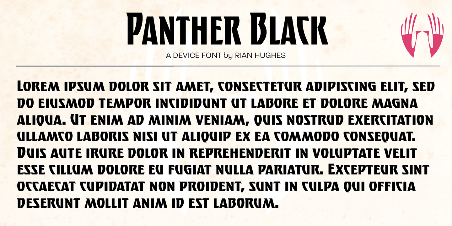 Panther Black Font Poster #1