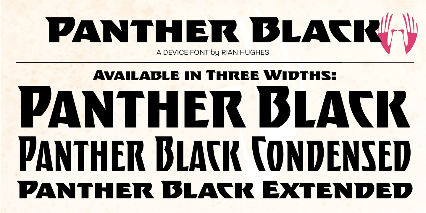 Panther Black Font Poster #1