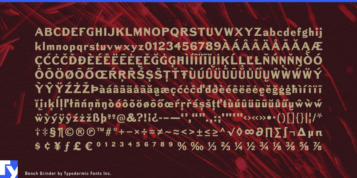 Bench Grinder Font Poster #1