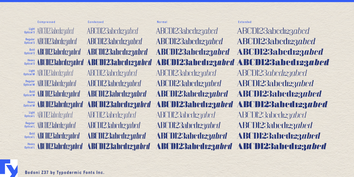 Bodoni Z37 Font Poster #1
