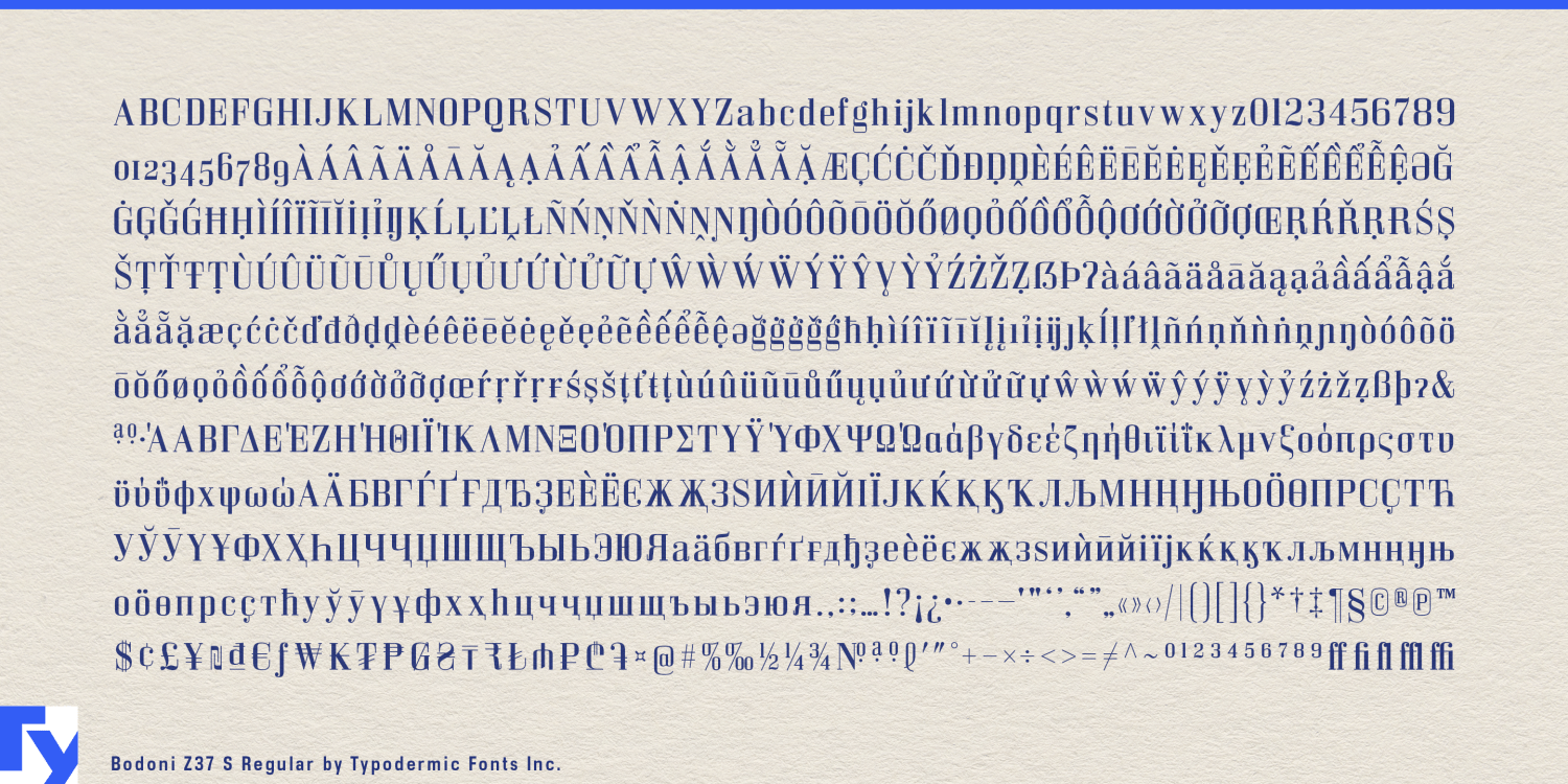 Bodoni Z37 Font Poster #1