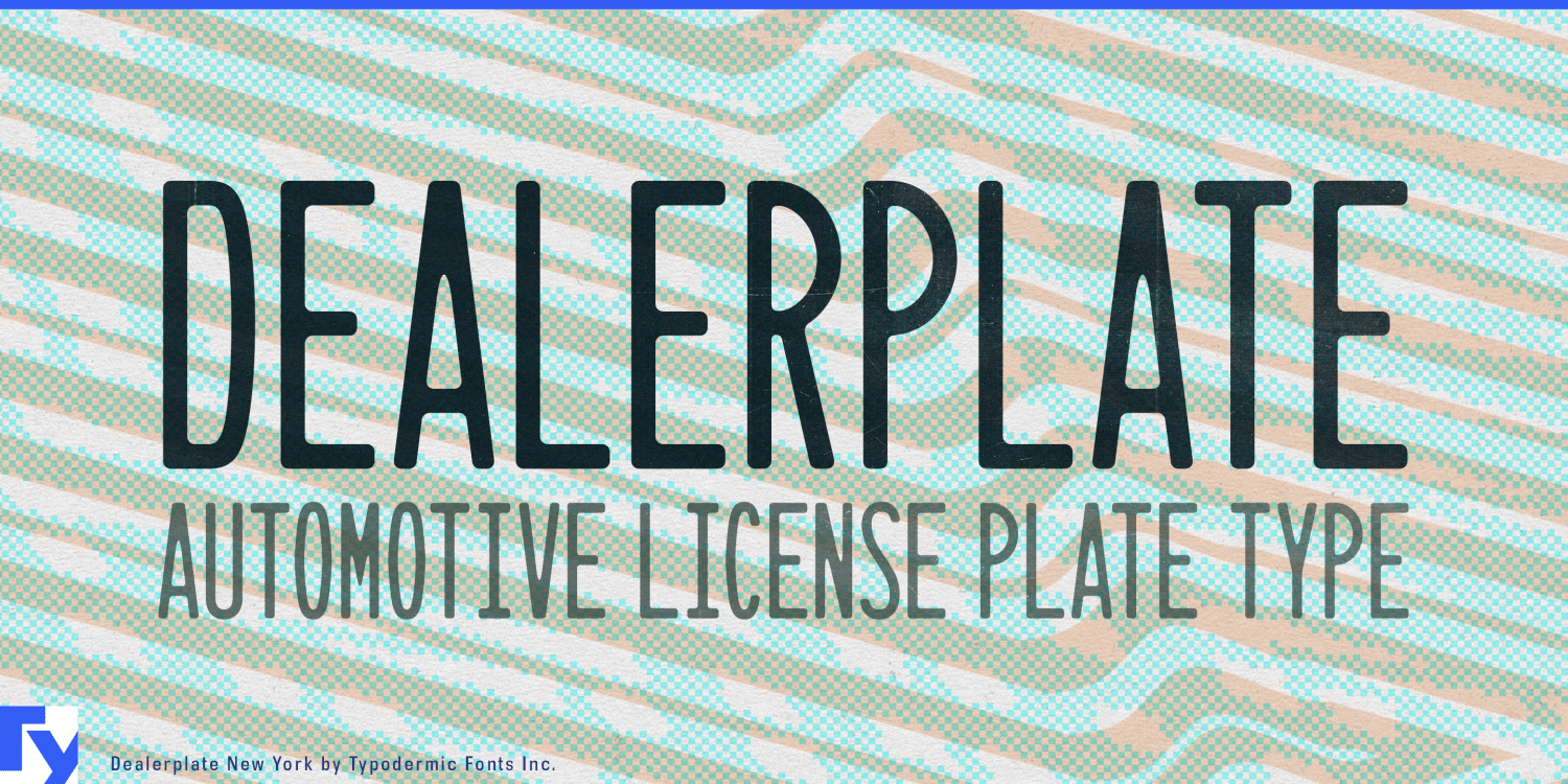 Dealerplate Font Poster #1