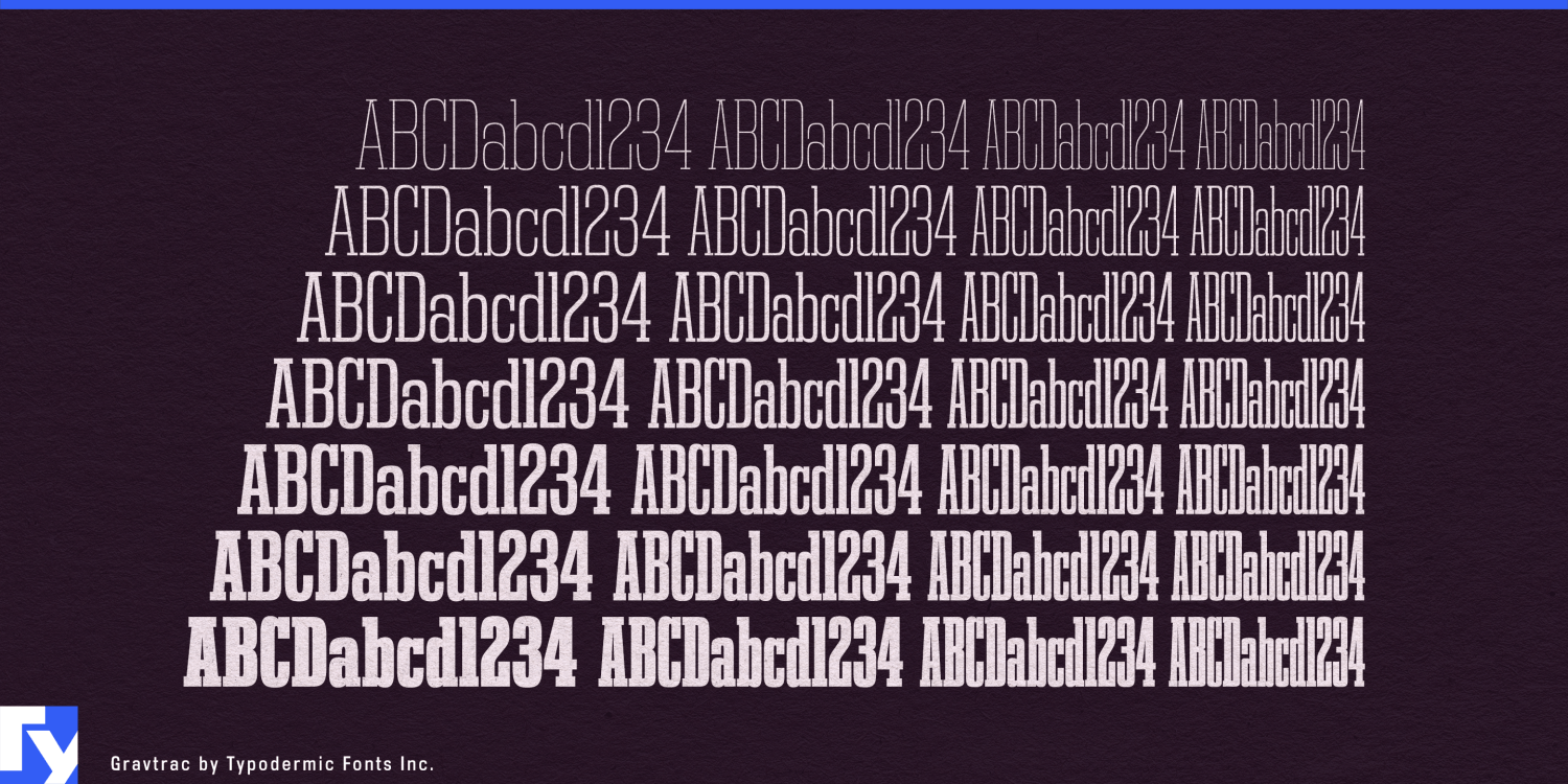 Gravtrac Font Poster #1