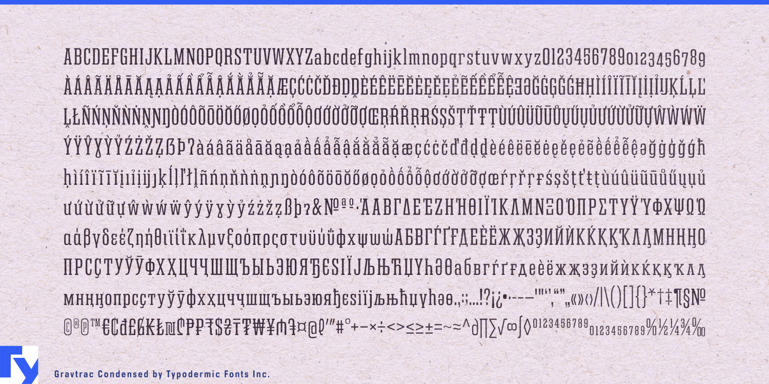 Gravtrac Font Poster #1