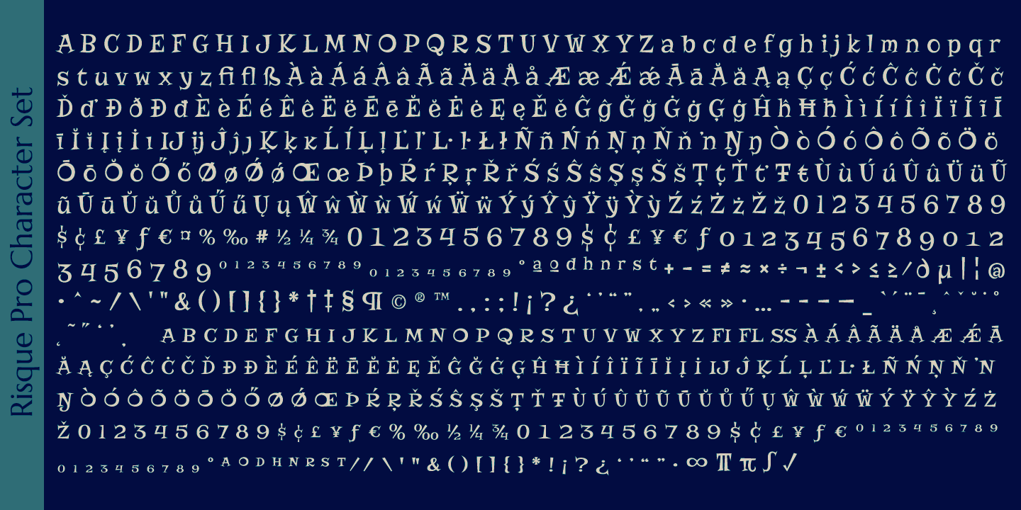 Risque Pro Font Poster #1
