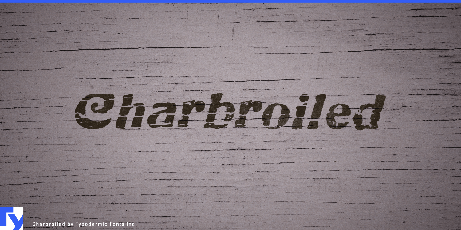 Charbroiled Font Poster #1