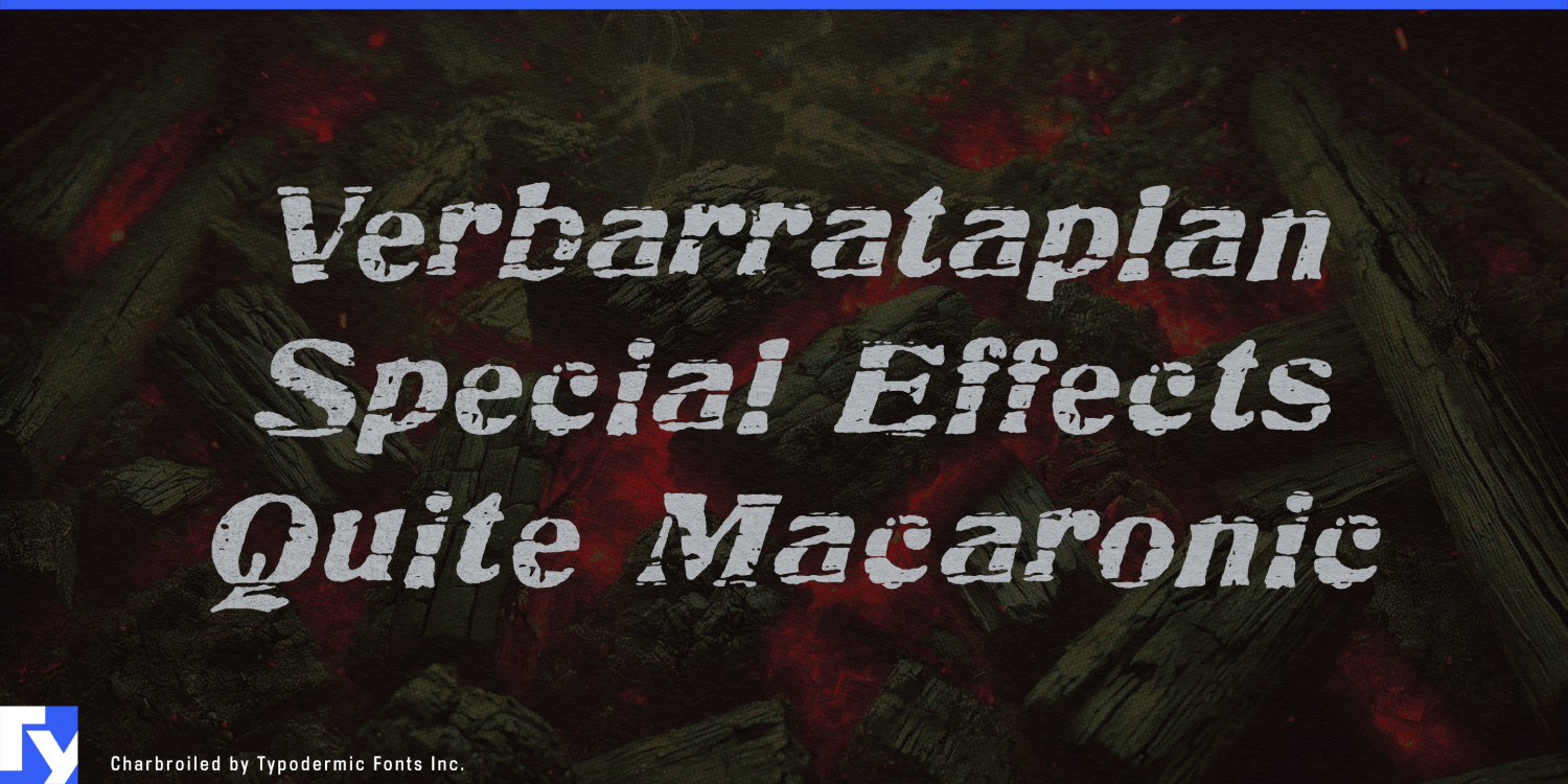 Charbroiled Font Poster #1