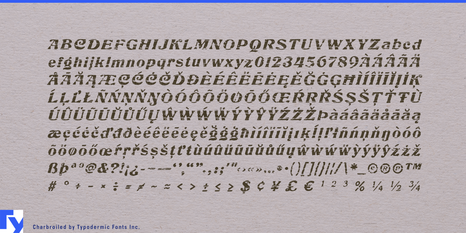 Charbroiled Font Poster #1