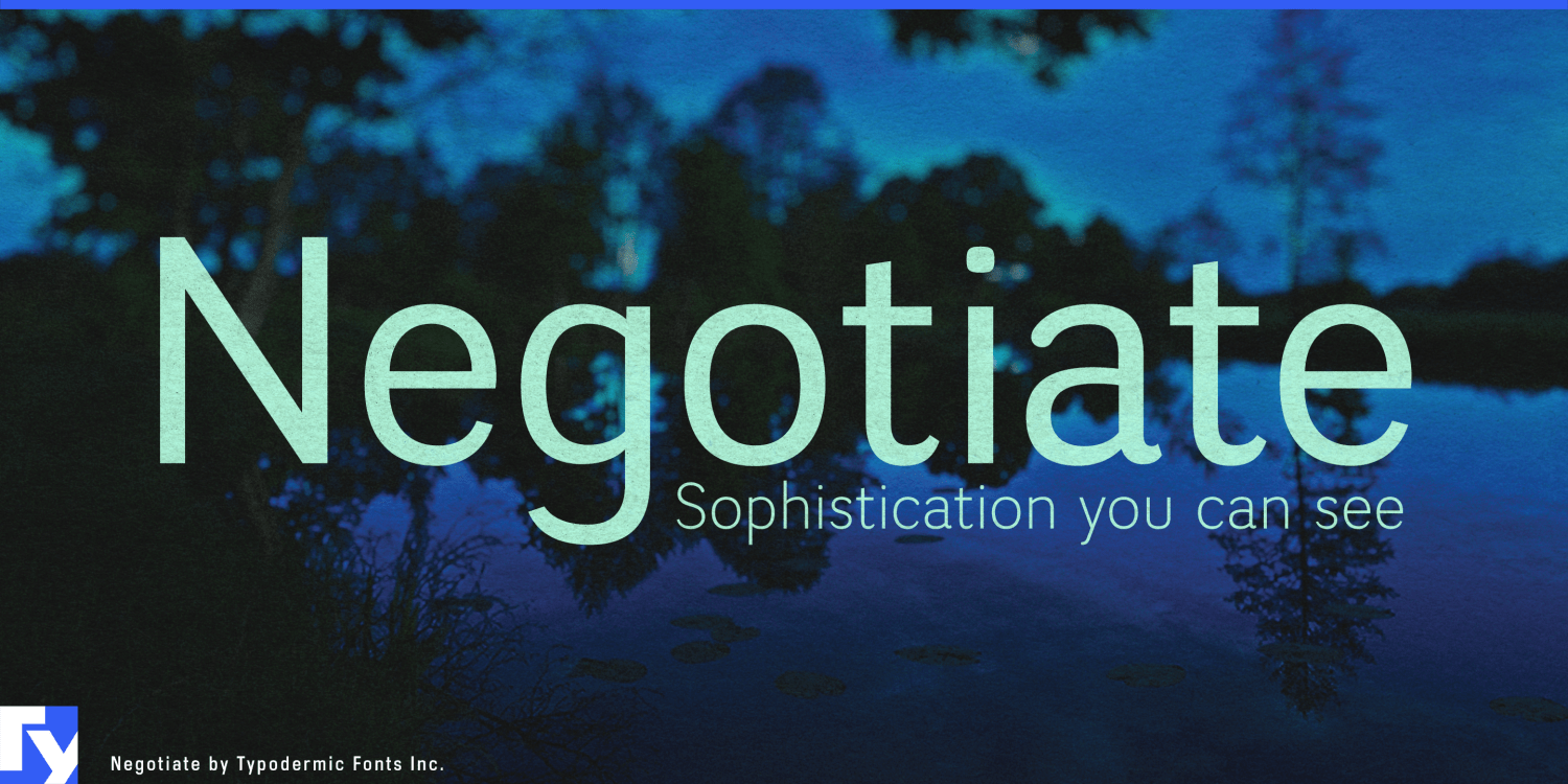 Negotiate Font Poster #1