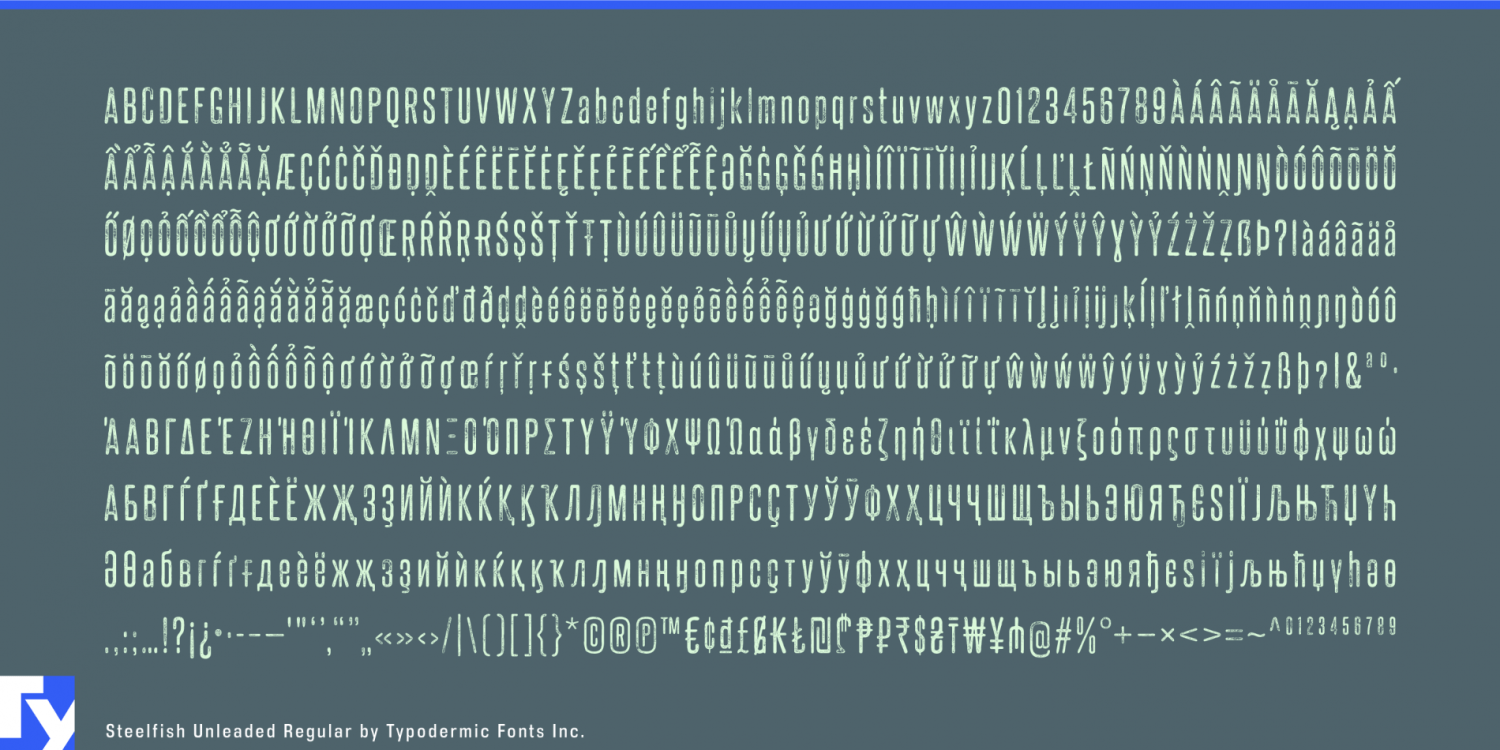 Steelfish Unleaded Font Poster #1