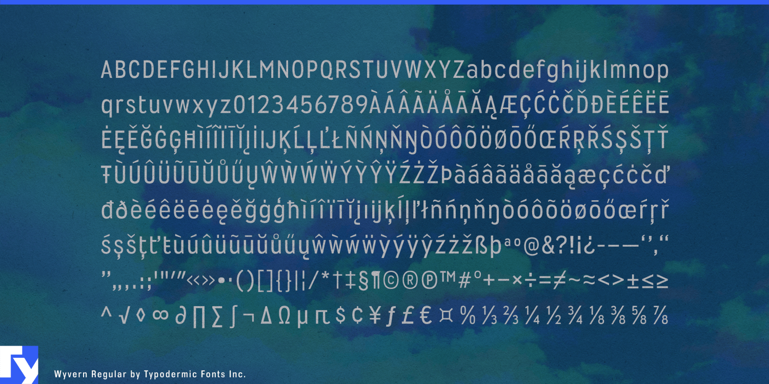 Wyvern Font Poster #1