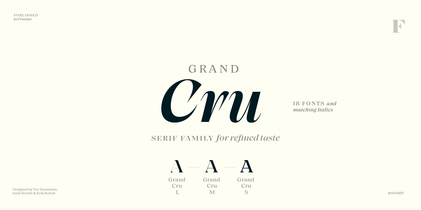Grand Cru Font Family Poster