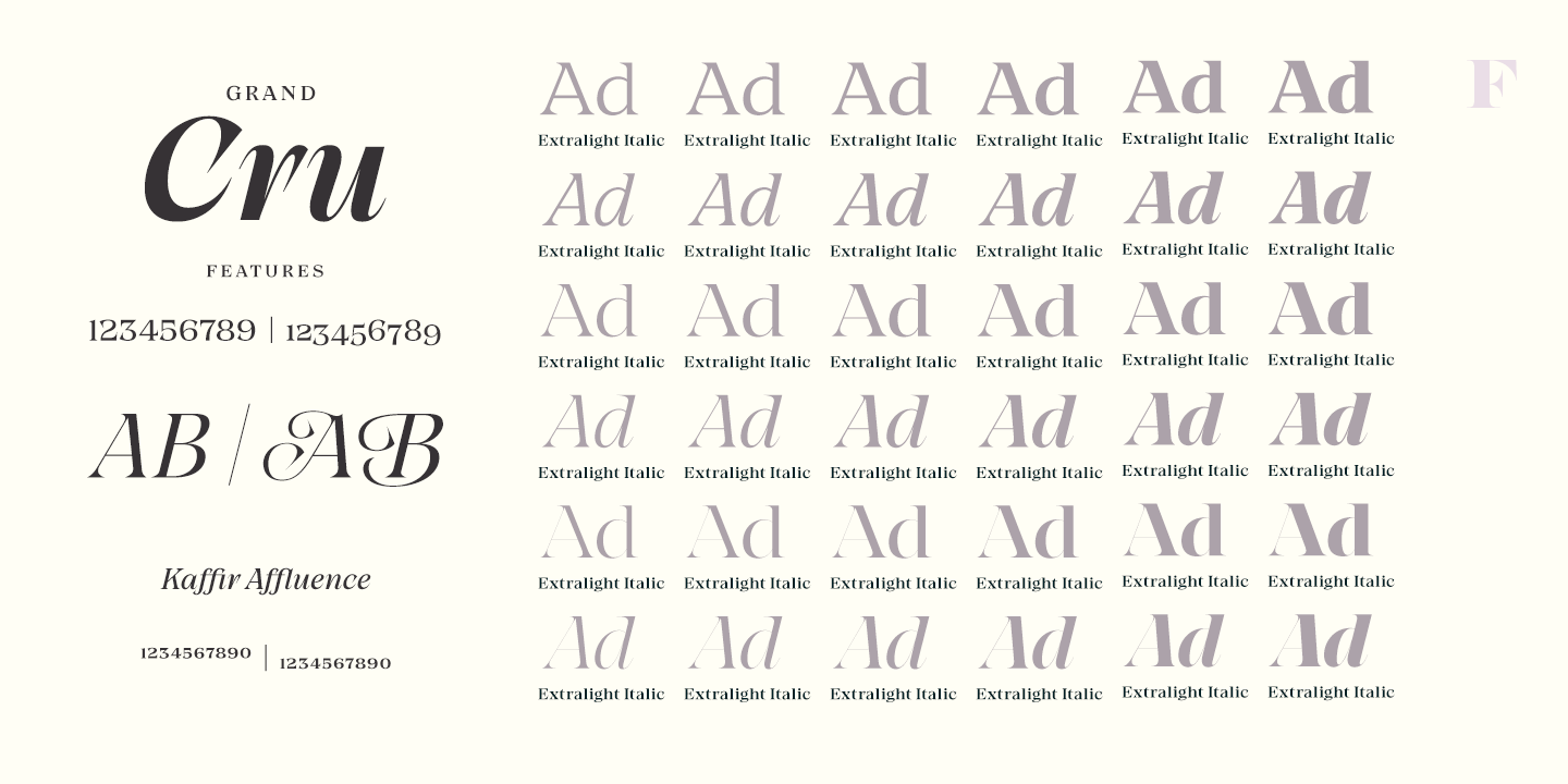 Grand Cru Font Poster #1