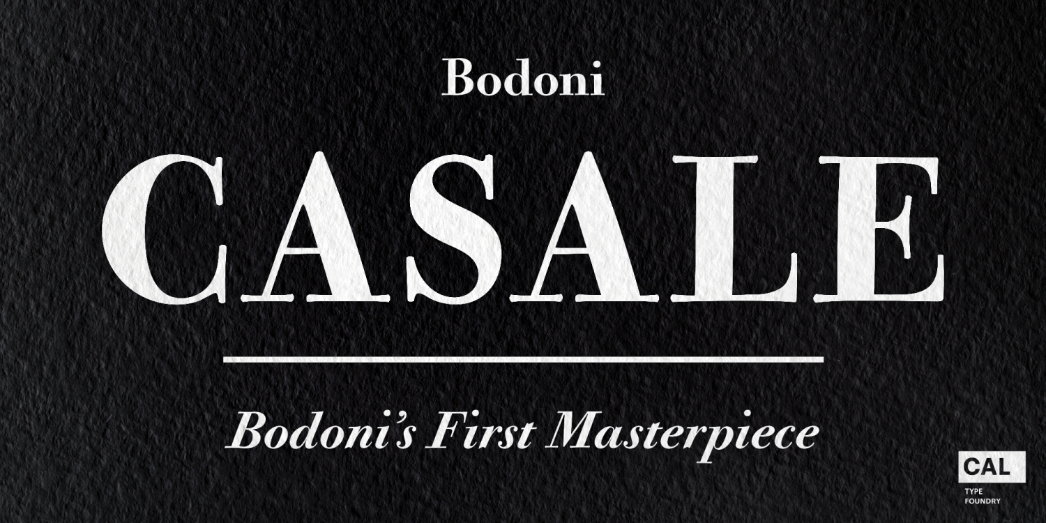 Bodoni Casale Poster