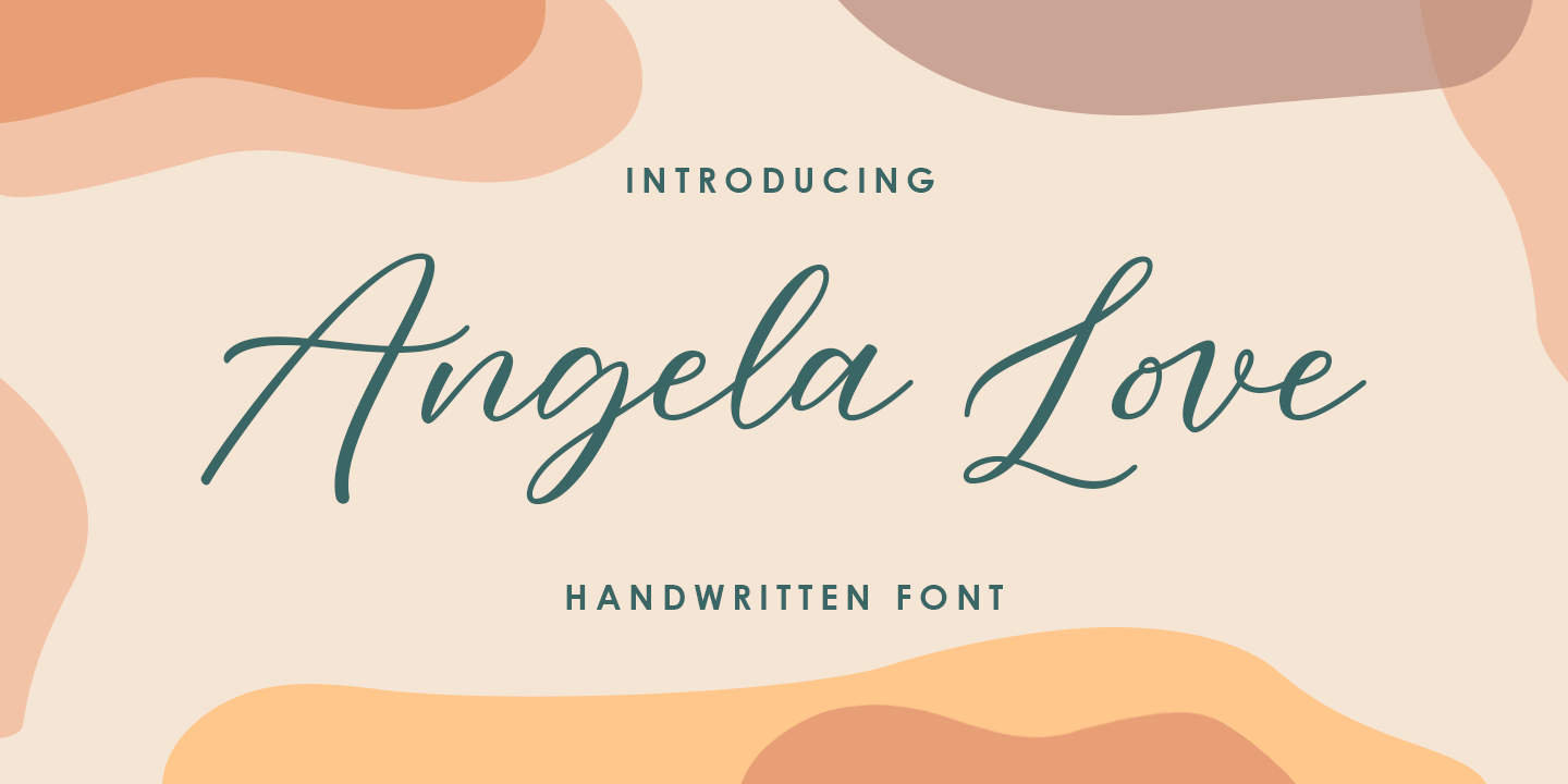 Angela Love Script Font Poster #1