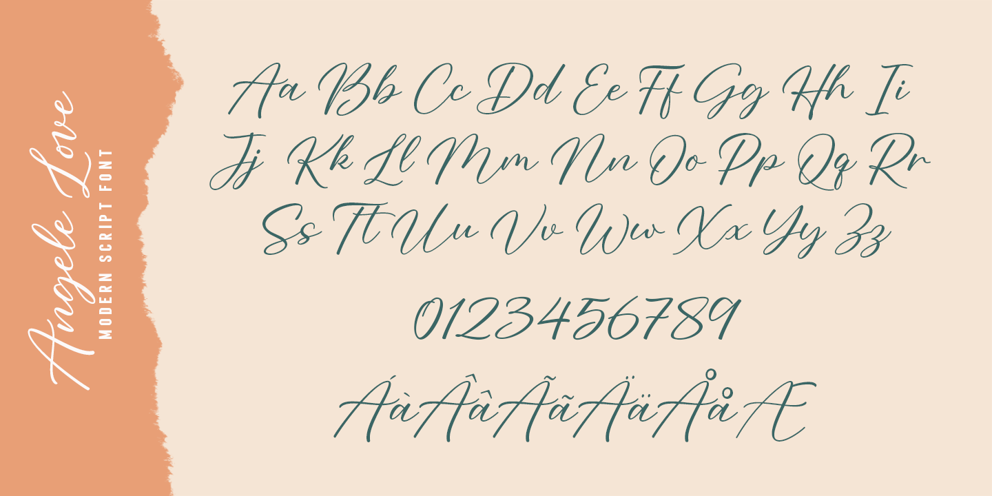 Angela Love Script Font Poster #1