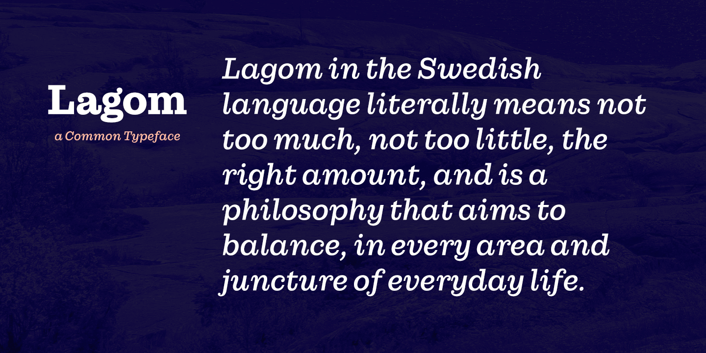 Lagom Font Poster #1