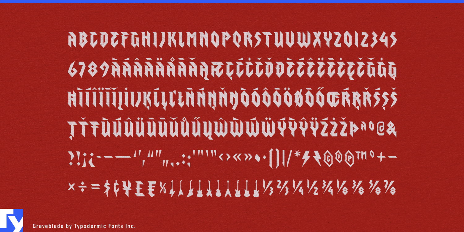 Graveblade Font Poster #1