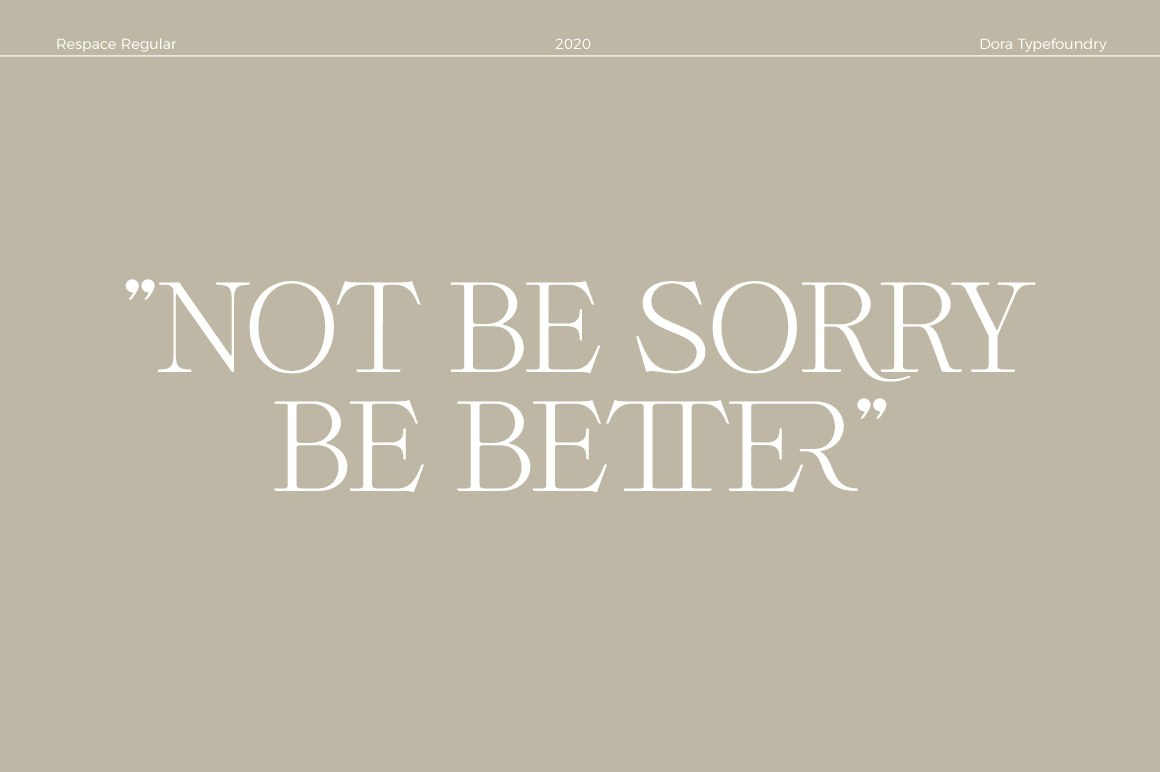 Respace Font Poster #1
