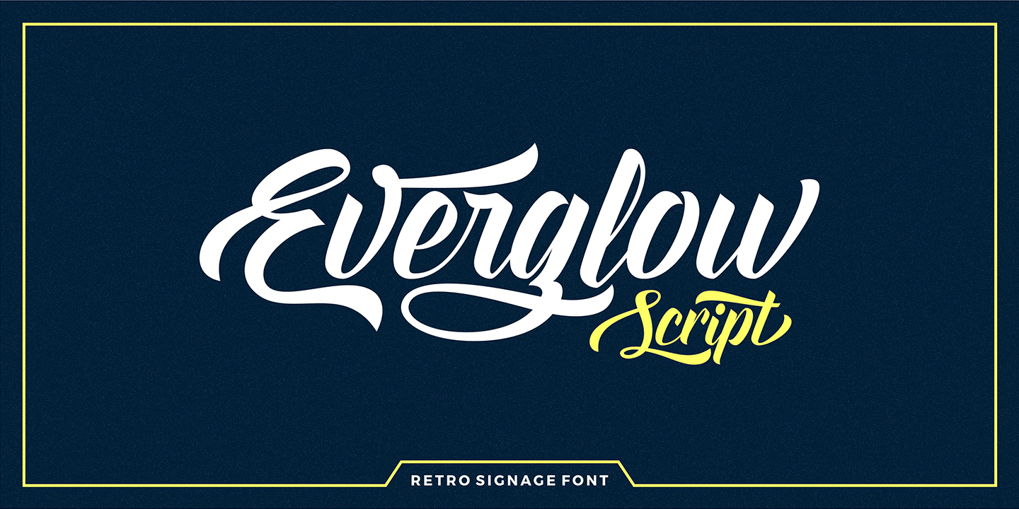 Everglow Script Font Poster #1