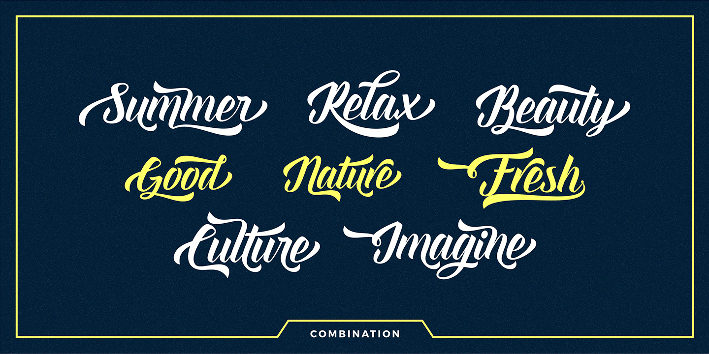 Everglow Script Font Poster #3