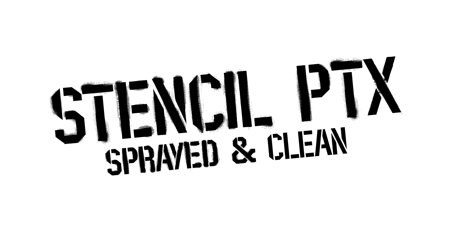 Stencil PTx Font Poster #1