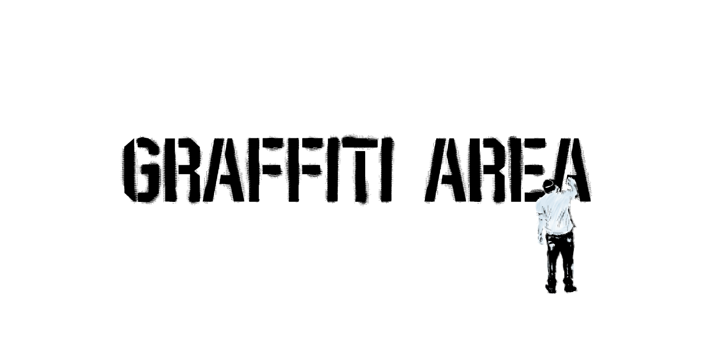 Stencil PTx Font Poster #1