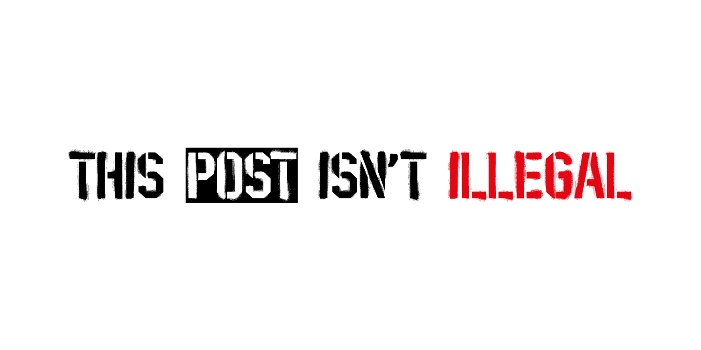 Stencil PTx Font Poster #1