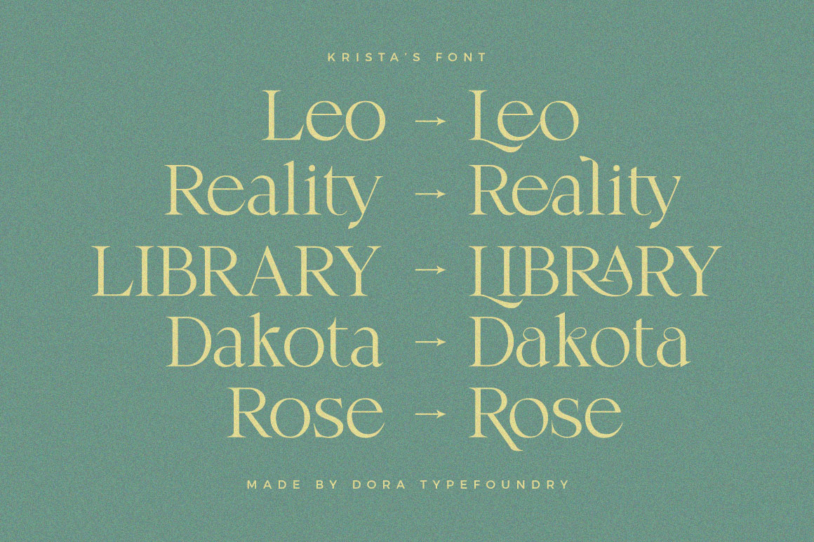 Krista's Display Serif Font Poster #1