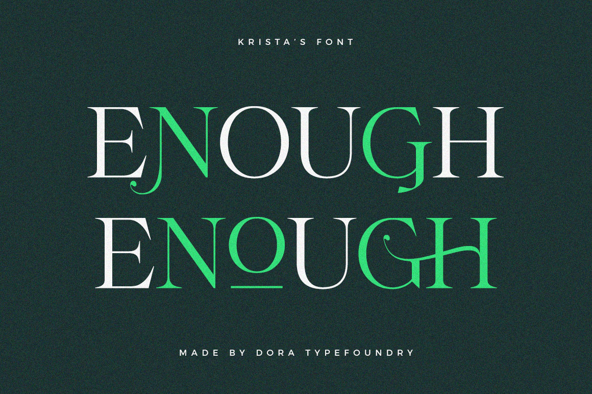 Krista's Display Serif Font Poster #1