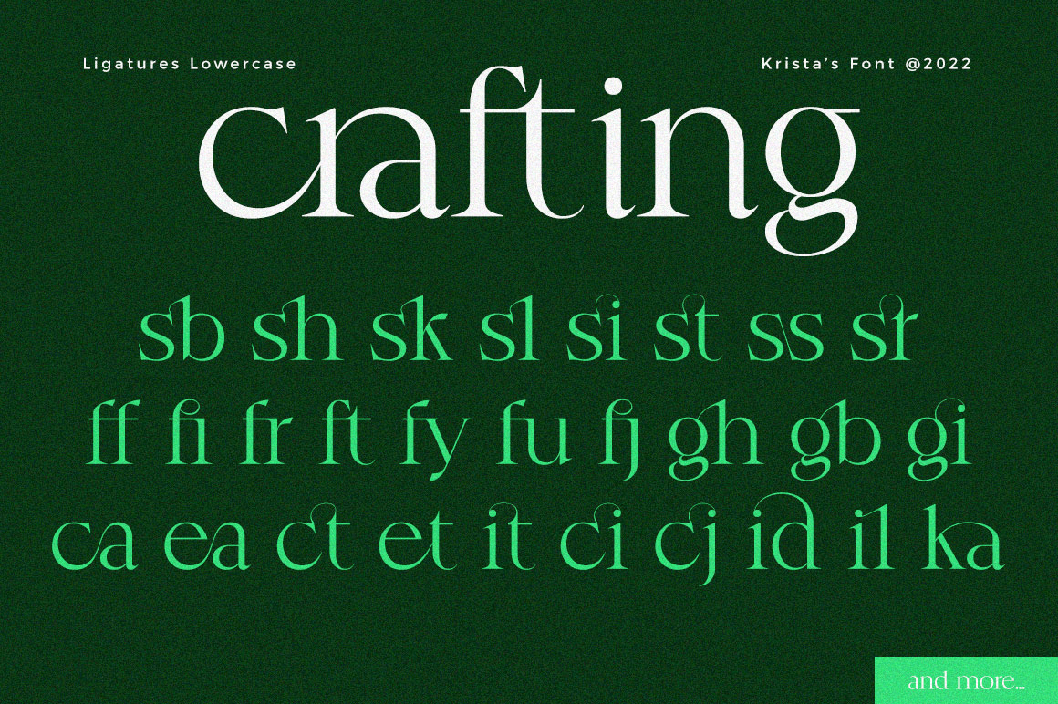 Krista's Display Serif Font Poster #1
