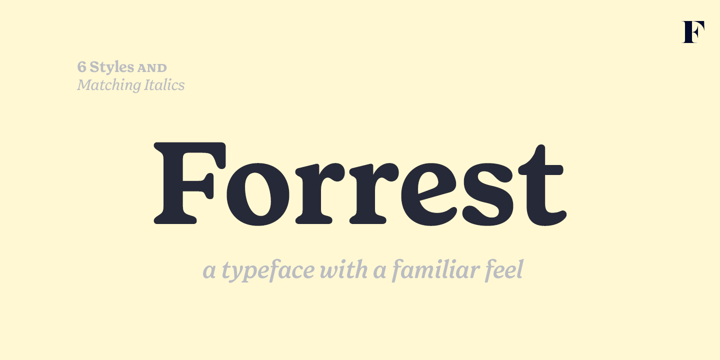 Forrest Font Family Poster