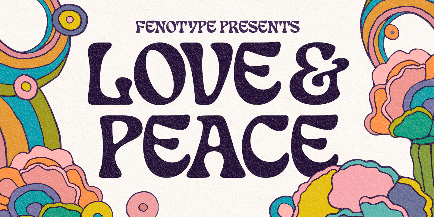 Love And Peace Font Poster #1