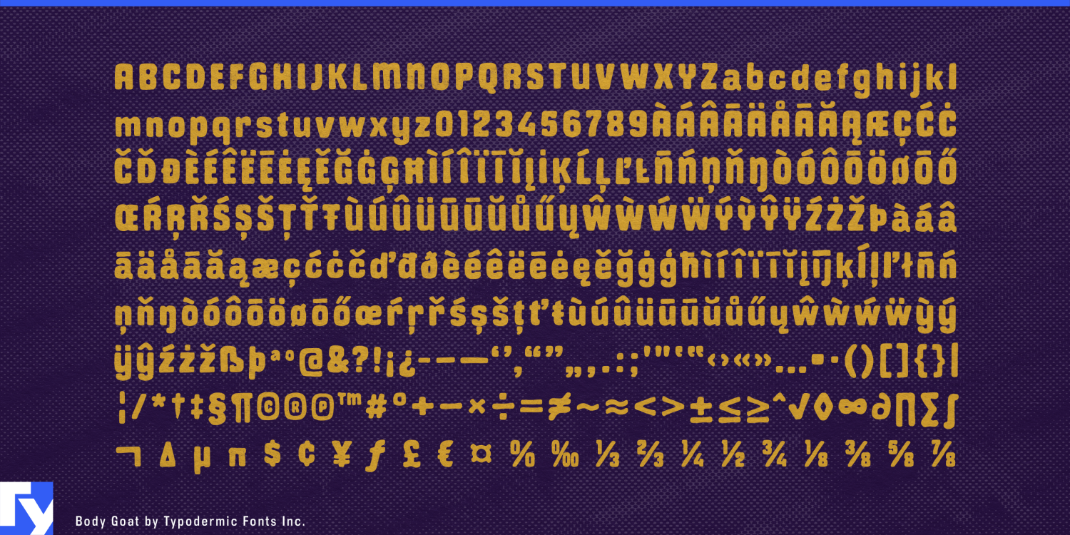Body Goat Font Poster #1