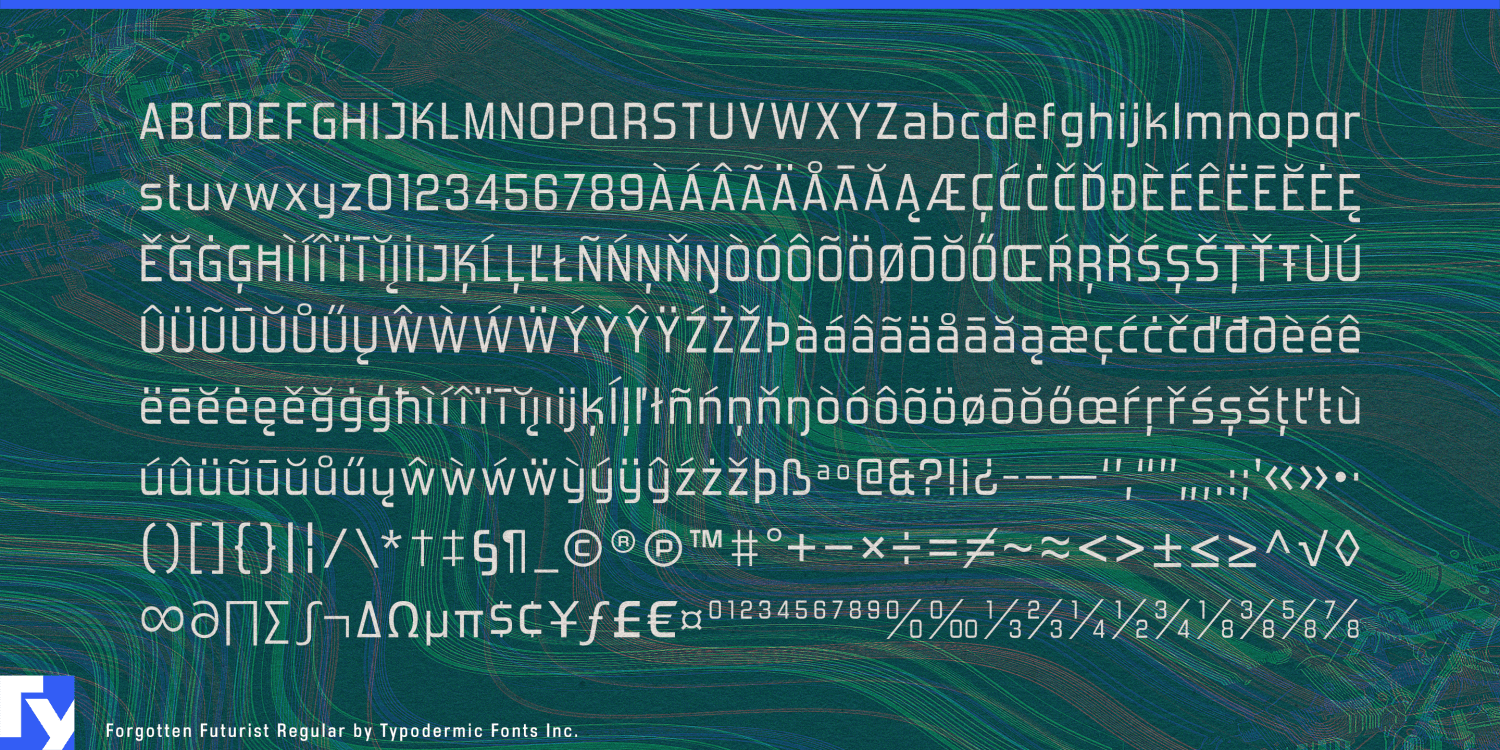 Forgotten Futurist Font Poster #1