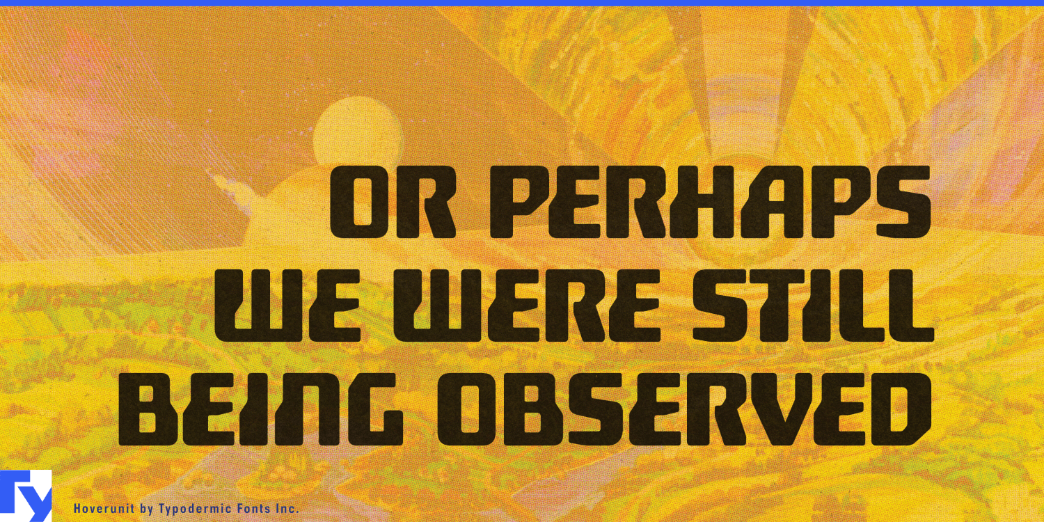 Hoverunit Font Poster #1