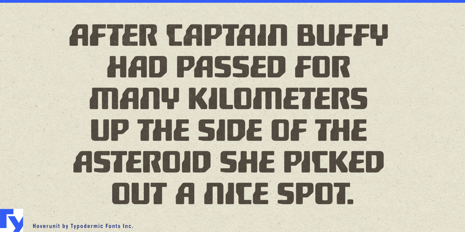 Hoverunit Font Poster #1
