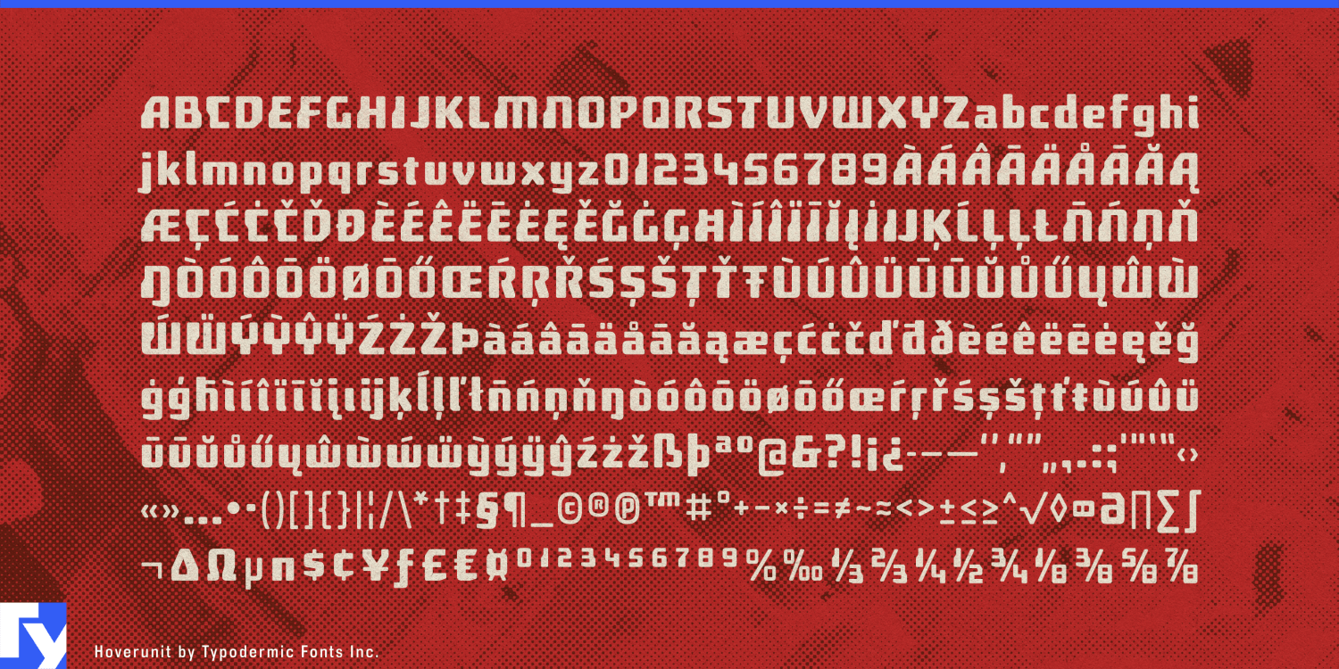 Hoverunit Font Poster #1